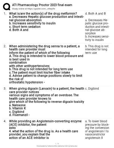 ATI PN Pharmacology Level 3 Proctored Exam 2023 with NGN All 60 Questions With Answers