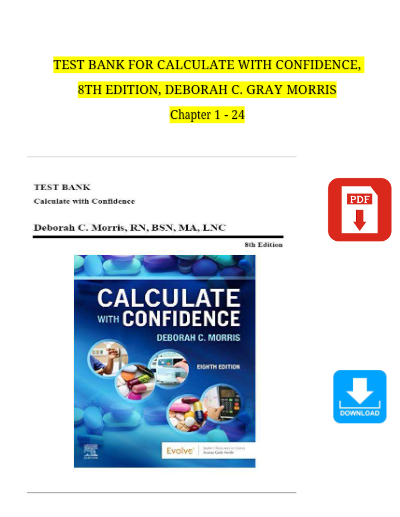 Test bank calculate with confidence 8th edition morris 1 removed