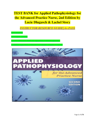 Test bank for applied pathophysiology for the advanced practice nurse