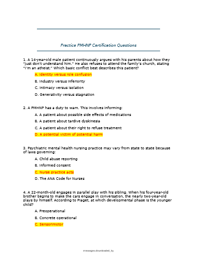 BARKLEY PMHNP EXAM 2026 – REVISED TEST BANK + VERIFIED Q&A | COMPLETE STUDY PDF