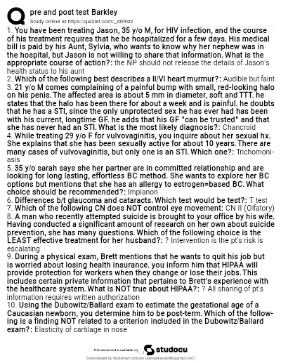 Barkley Post Test Exam – 2025–2026 – Verified Questions and Correct Answers – Comprehensive Nurse Practitioner Board Review