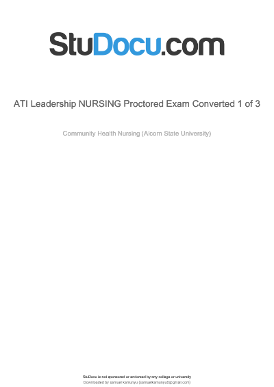 ATI Leadership Proctored Exam