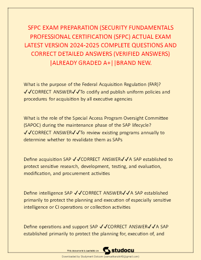 SFPC Practice Test