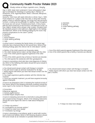 Community ATI part 2 retake.