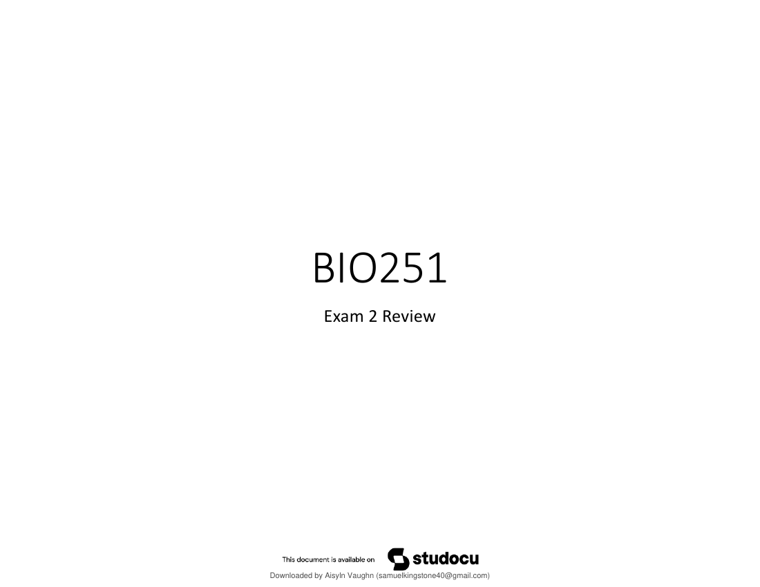 BIO251 - EXAM 2