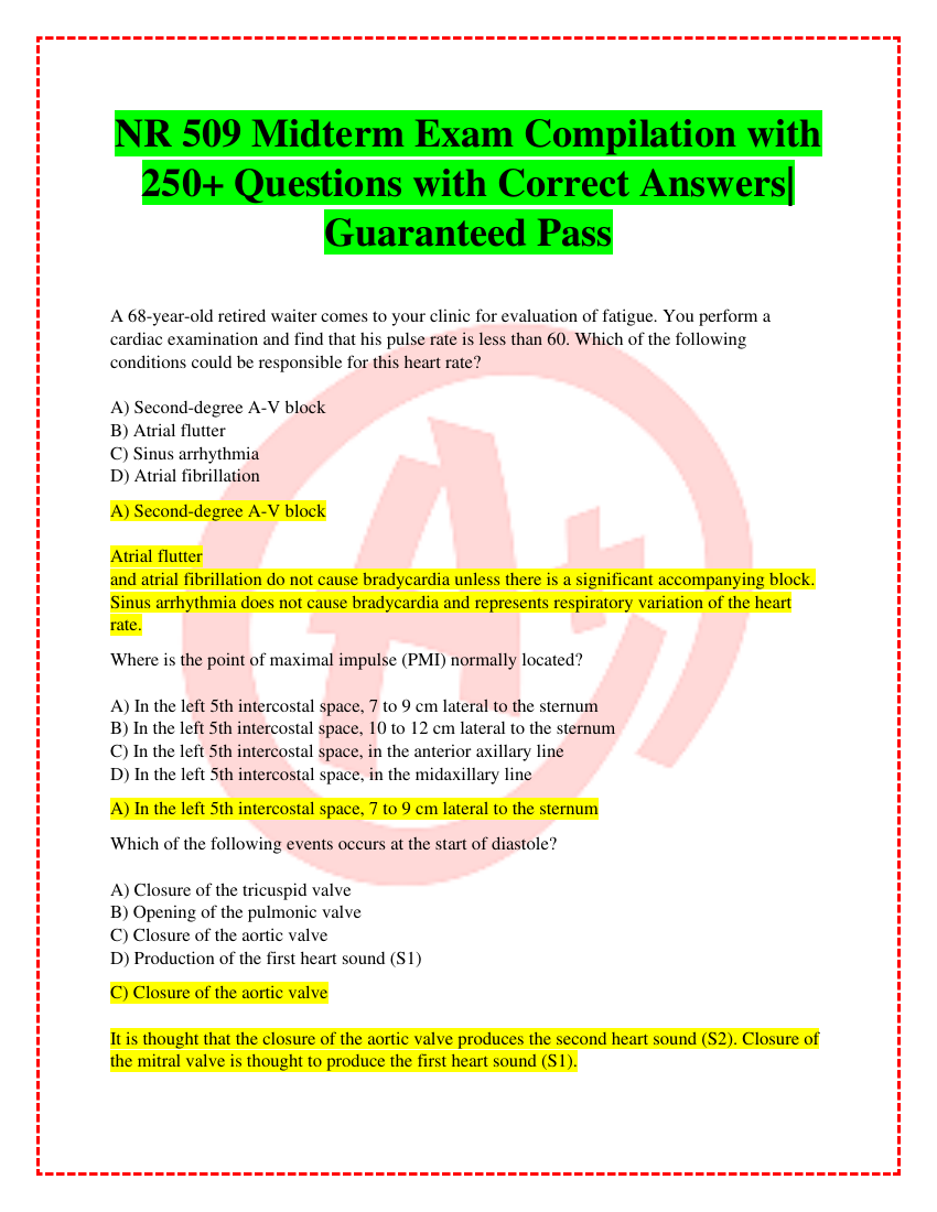 NR 509 Midterm Exam
