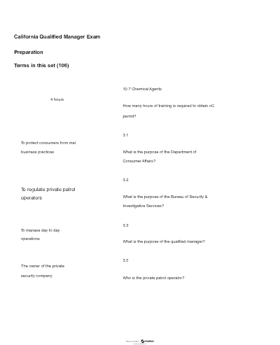 California Qualified Manager Exam (2025/2026) UPDATED| Questions And Answers