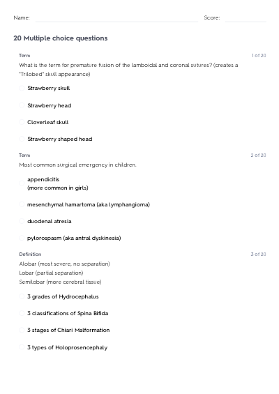Pediatric ARDMS Exam Review Questions And Correct Answers 2025/2026
