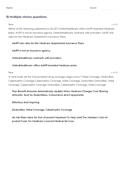 UNITED 2026 MEDICARE BASICS ASSESSMENT 2026 OFFICIAL QUESTIONS AND ANSWER KEY (UPDATED).