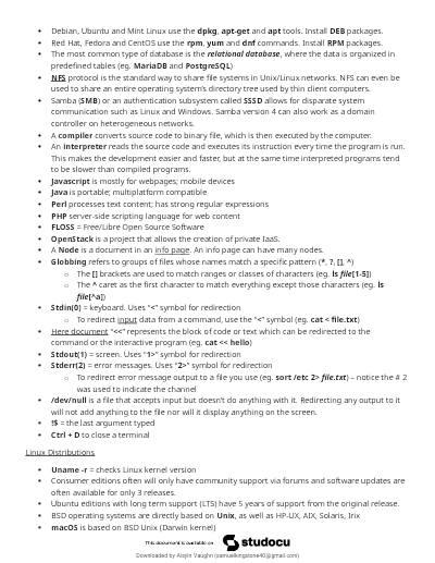 WGU D281 Linux Foundations Exam 132 Questions with