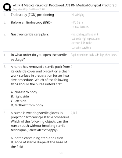 ATI RN Medical-Surgical Proctored Exam.