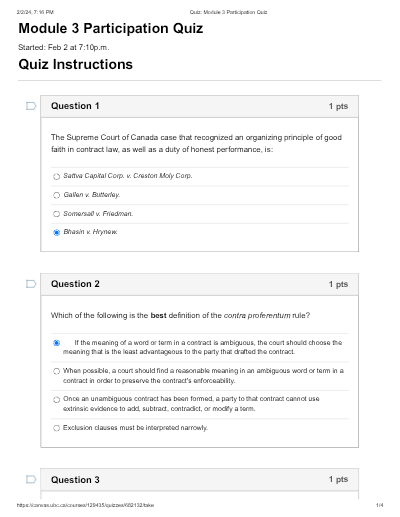 BUSI 650 Module 3 Quiz:Controlling Processes | Questions and Answers | 2026 Update | 100% Correct.