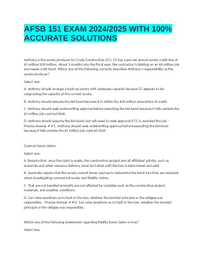 AFSB 151 FINAL 182 2026 FINAL PAPER COMPLETE QUESTIONS AND ANSWERS FULL SOLUTION