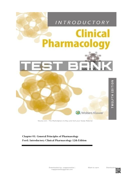 Introductory Clinical Pharmacology, 12th Edition, by Susan M. Ford
