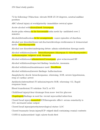 NUR 250 Final Study Guide | Excelsior University