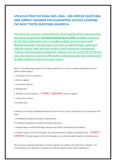 LPN NCLEX PRACTICE EXAM