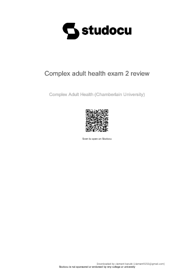 NR341 Complex adult health exam 2