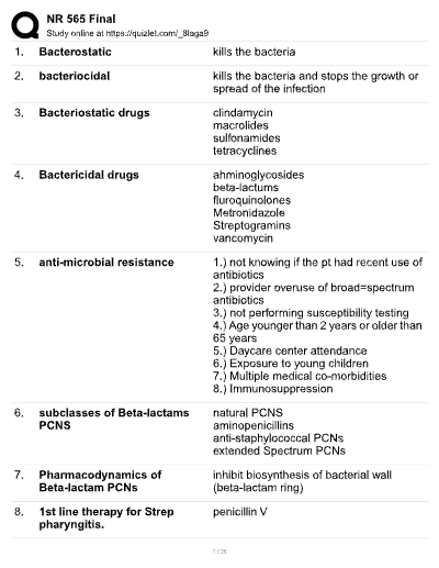 NR 565  final exam